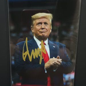 Donald Trump Autograph in Famous Gold Marker! Official! Signed in front of me!